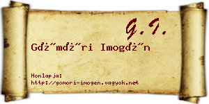 Gömöri Imogén névjegykártya